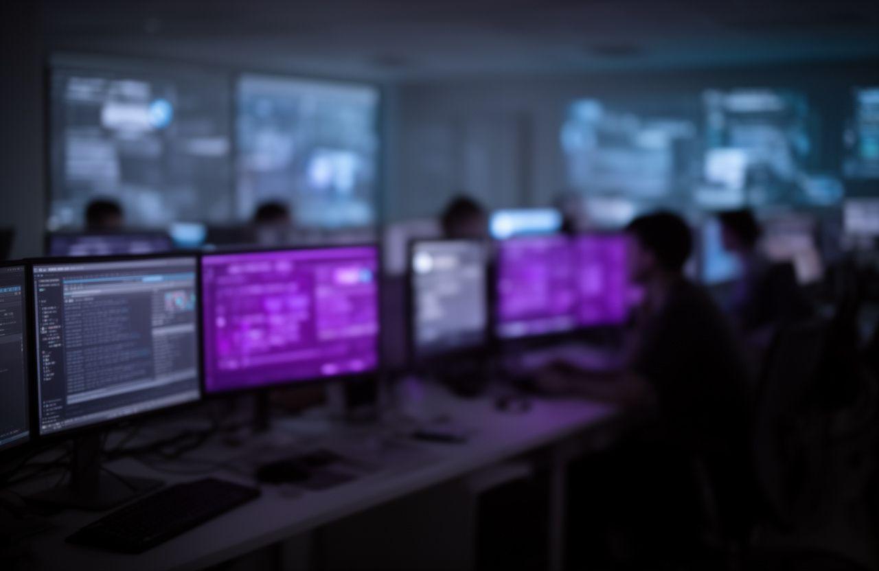 Emergency cybersecurity response team at work